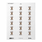 French Bulldog Coffee Frenchie Dog Etiket (Full Sheet)