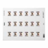 French Bulldog Coffee Frenchie Dog Etiket (Full Sheet)
