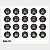 French Bulldog Coffee Ronde Sticker (Vel)