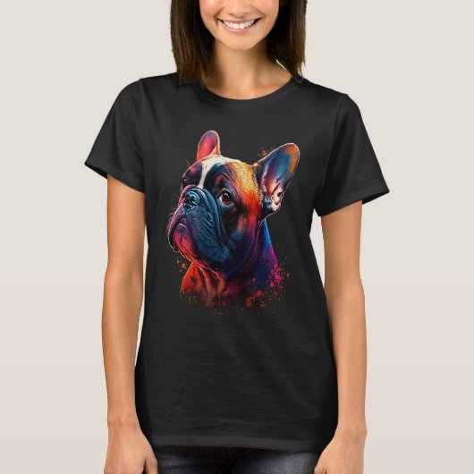 French Bulldog Colorful T-shirt (Voorkant)