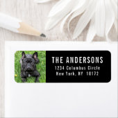 French Bulldog Custom Black Return Address Etiket (Insitu)