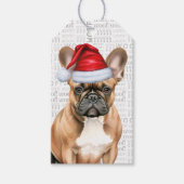 French Bulldog Cute Christmas Holiday Cadeaulabel (Voorkant)