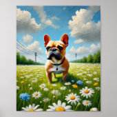 French Bulldog Cute Dog Wall Art Poster (Voorkant)