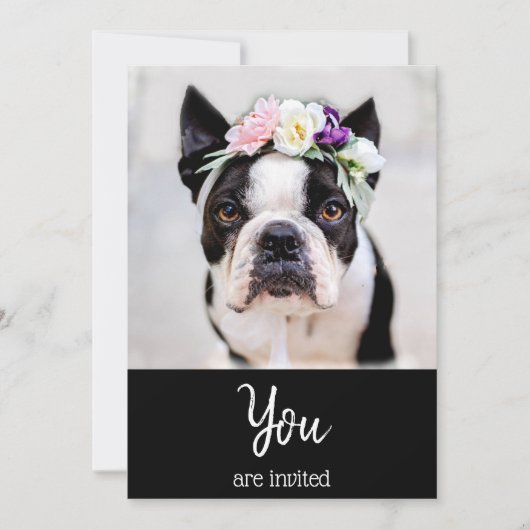 *~* French Bulldog Cute Frenchie Event Invitation Kaart (Voorkant)