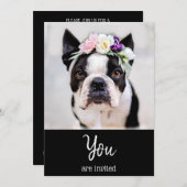 *~* French Bulldog Cute Frenchie Event Invitation Kaart (Voorkant / Achterkant)