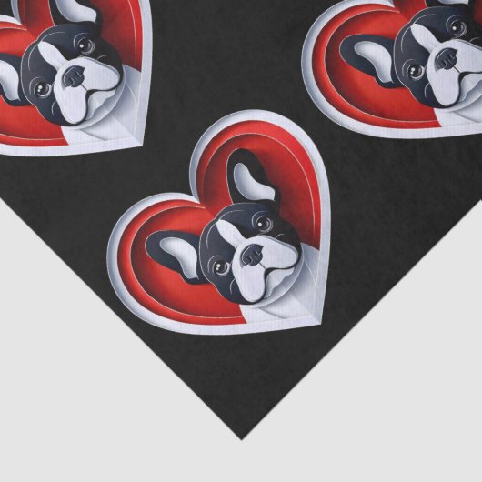 French Bulldog Cute Frenchie Gift Wrapping Tissuepapier (Detail)