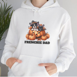 French Bulldog Dad Halloween Pumpkins Hoodie