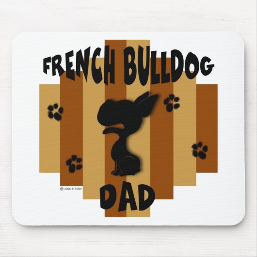 French Bulldog Dad Mousepad Muismat (Voorkant)