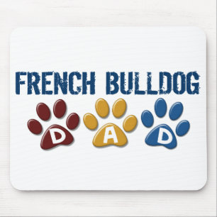 FRENCH BULLDOG Dad Paw Print 1 Muismat