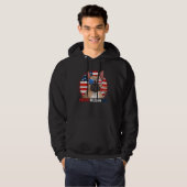 French Bulldog Dad Retro American Flag Patriotic S Hoodie (Voorkant volledig)