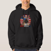 French Bulldog Dad Retro American Flag Patriotic S Hoodie (Voorkant)