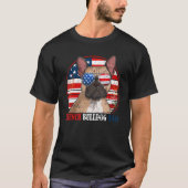 French Bulldog Dad Retro American Flag Patriotic S T-shirt (Voorkant)