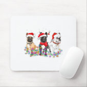 French Bulldog Dog Christmas Lights Cute Pet Match Muismat (Met muis)
