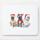 French Bulldog Dog Christmas Lights Cute Pet Match Muismat (Voorkant)