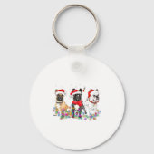 French Bulldog Dog Christmas Lights Cute Pet Match Sleutelhanger (Voorkant)