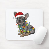 French Bulldog Dog Christmas Lights Santa Xmas Pet Muismat (Met muis)