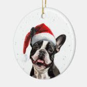 French Bulldog Dog Christmas Personalized Keramisch Ornament (Links)