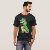 French Bulldog Dog In Crocodile Costume T-shirt (Voorkant volledig)