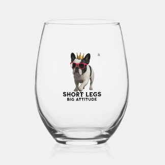 French Bulldog Dog Lovers Wijnglas Zonder Voet