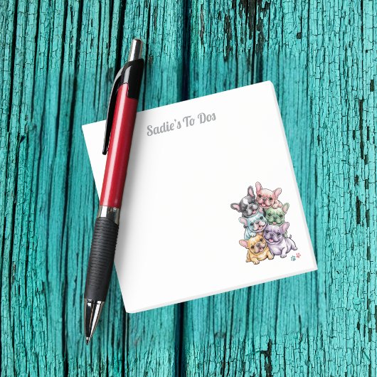 French Bulldog Dog Mom Cute Pet Girly Office Post-it® Notes
