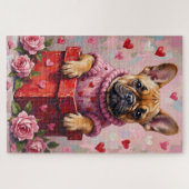 French Bulldog Dog Valentine's Day Candy Box Legpuzzel (Horizontaal)