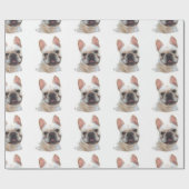 French Bulldog dog wrapping paper Cadeaupapier (Vlak)