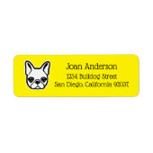 French Bulldog Etiket (Voorkant)