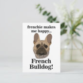 French Bulldog Face Dog Lover Briefkaart (Staand voorkant)