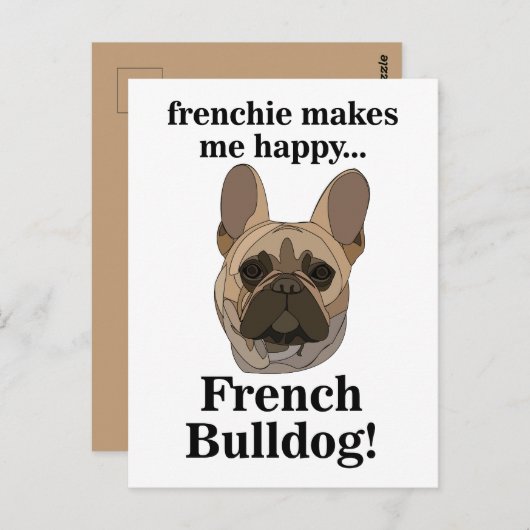 French Bulldog Face Dog Lover Briefkaart (Voorkant / Achterkant)