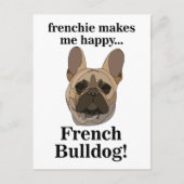 French Bulldog Face Dog Lover Briefkaart (Voorkant)