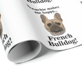 French Bulldog Face Dog Lover Cadeaupapier (Rol Hoek)
