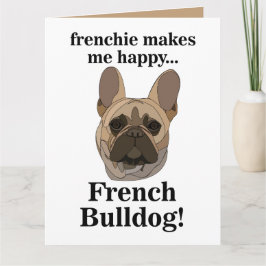 French Bulldog Face Dog Lover Kaart
