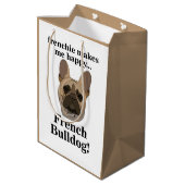 French Bulldog Face Dog Lover Medium Cadeauzakje (Achterkant Gekanteld)