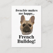 French Bulldog Face Frenchie Dog Groomer Visitekaartje (Voorkant)