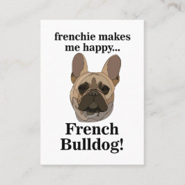French Bulldog Face Frenchie Dog Groomer Visitekaartje
