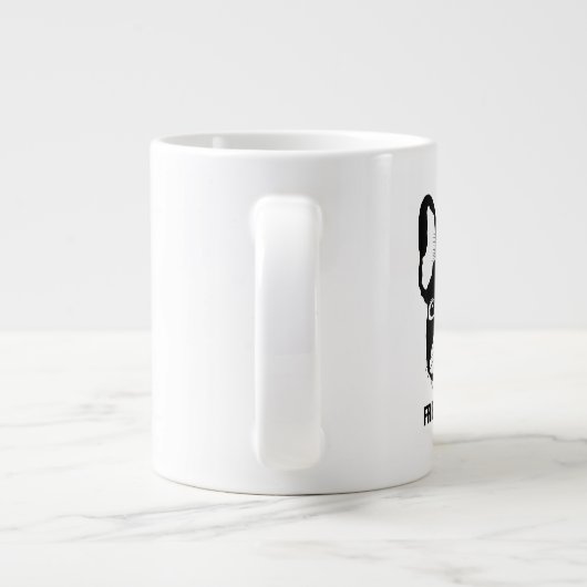 French Bulldog face on  Grote Koffiekop (Achterkant)