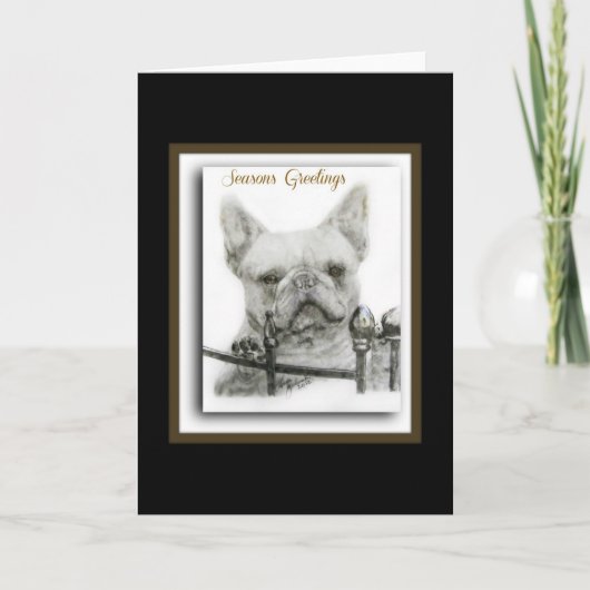 French Bulldog Feestdagen Kaart (Voorkant)