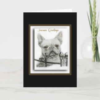 French Bulldog Feestdagen Kaart
