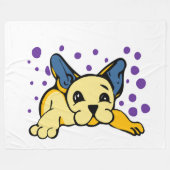 French Bulldog Fleece Deken (Voorkant (Horizontaal))