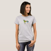 French Bulldog Flowers Silhouette  T-shirt (Voorkant volledig)