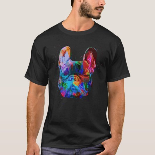 French Bulldog For Dog Colorful T-shirt (Voorkant)