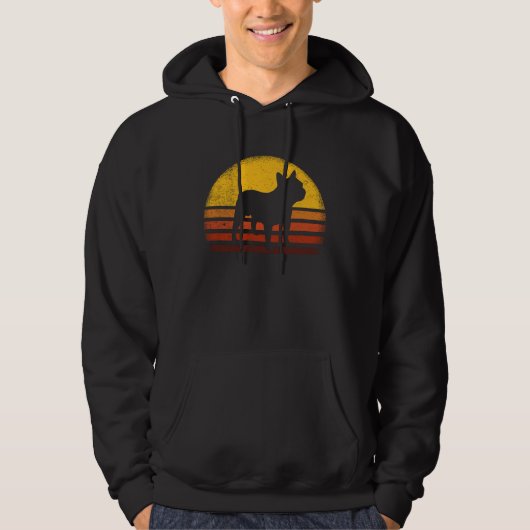 French Bulldog French Bulldog Retro Hoodie (Voorkant)