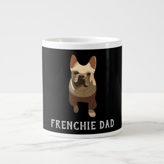 French Bulldog, Frenchie Dad Grote Koffiekop (Voorkant)