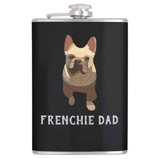 French Bulldog, Frenchie Dad Heupfles (Voorkant)