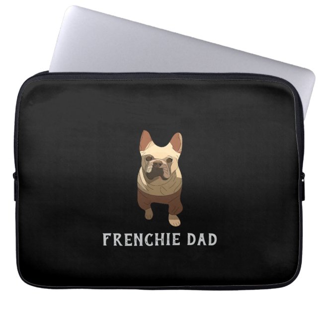 French Bulldog, Frenchie Dad Laptop Sleeve (Voorkant)