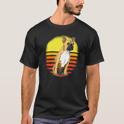 French Bulldog Frenchie Sunset  3 T-shirt (Voorkant)