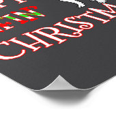 French Bulldog Funny Santa Hat Happy Elfin Christm Poster (Hoek)