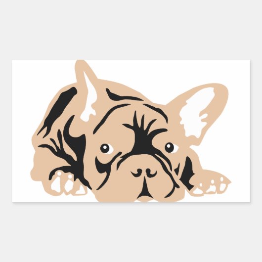 French Bulldog Gifts Rechthoekige Sticker (Voorkant)