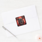 French Bulldog Gone Wrong Vierkante Sticker (Envelop)