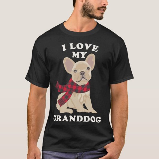 French Bulldog  Grandma Xmas  Fun Frenchie Granddo T-shirt (Voorkant)